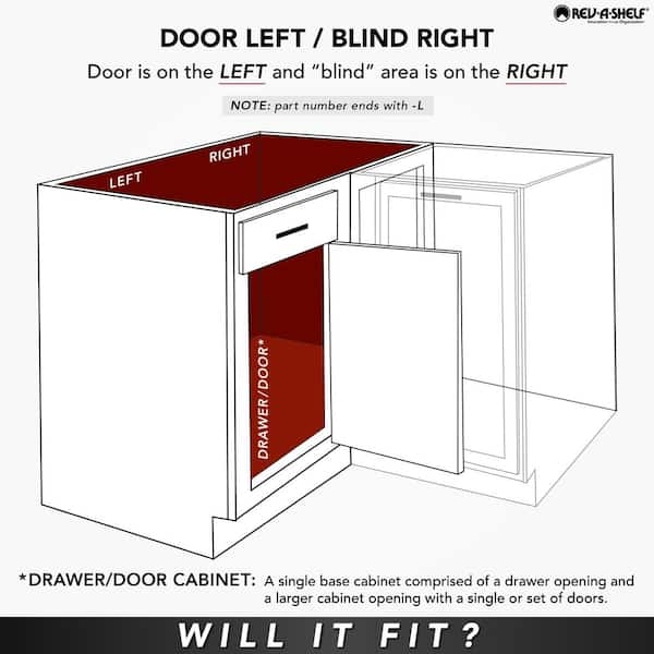 Rev-A-Shelf Left-Handed Two-Tier Organizer for A Blind Right