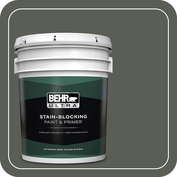 BEHR ULTRA 5 gal. #PPU10-20 Pastoral Semi-Gloss Enamel Exterior Paint & Primer