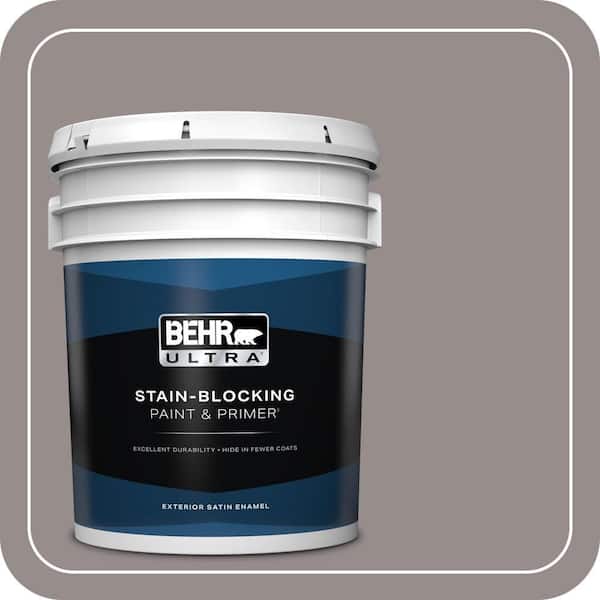 BEHR ULTRA 5 gal. #BNC-10 Gourmet Mushroom Satin Enamel Exterior Paint & Primer