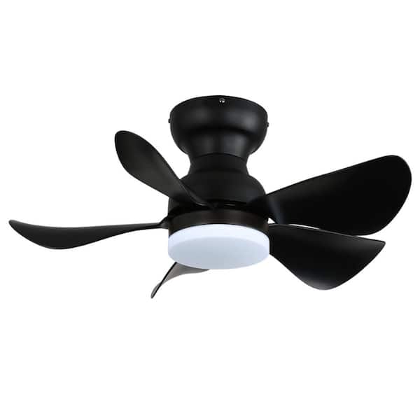 30 in. Modern Flush Mount Ceiling Fan with Light, 5 ABS Blades, DC Motor, Reversible and Dimmable LED for Bedroom