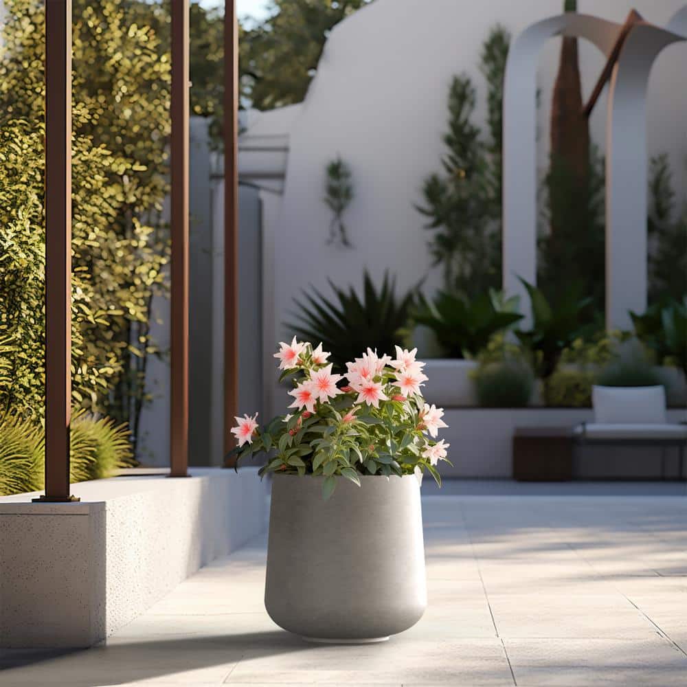 Lightweight 12in. x 13.5in. Pale Yellow Extra Large Tall Round Concrete Plant Pot / Planter for Indoor & Outdoor price history on PriceWatchPro