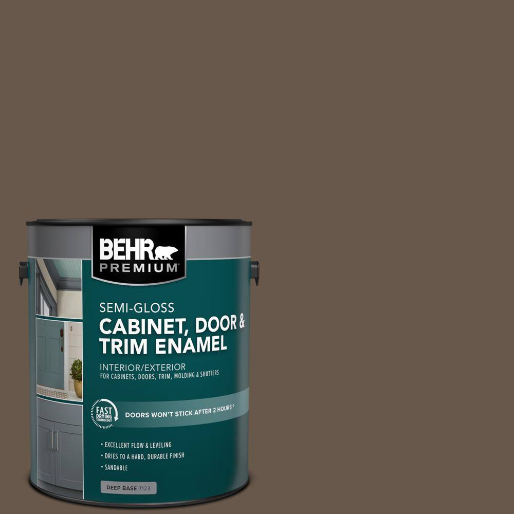 1 gal. #PPU5-18 Chocolate Swirl Semi-Gloss Enamel Interior/Exterior Cabinet