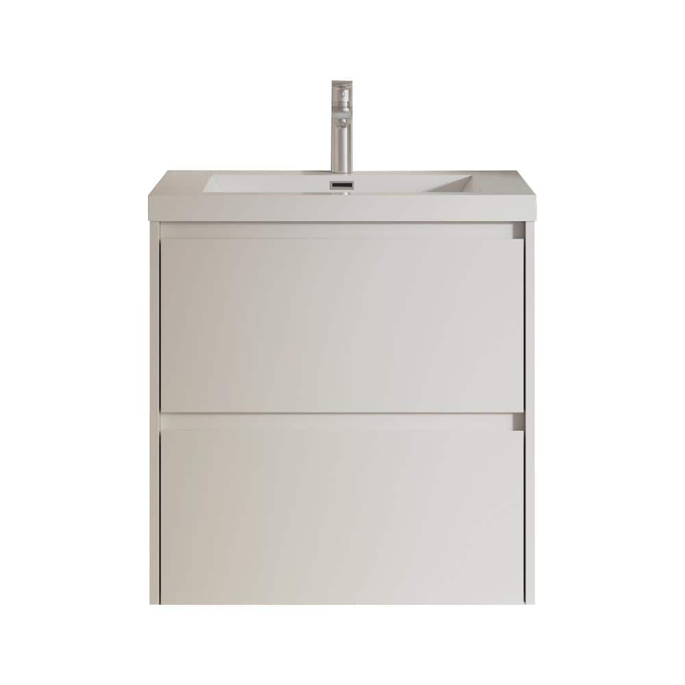 30 in. Single HG. White Bath Vanity with Gloss White Resin Stone Top & 2 Drawers, Free Standing price history on PriceWatchPro