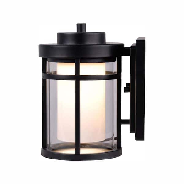 Home Decorators Collection DW7031BK Black Outdoor LED Small Wall Light 