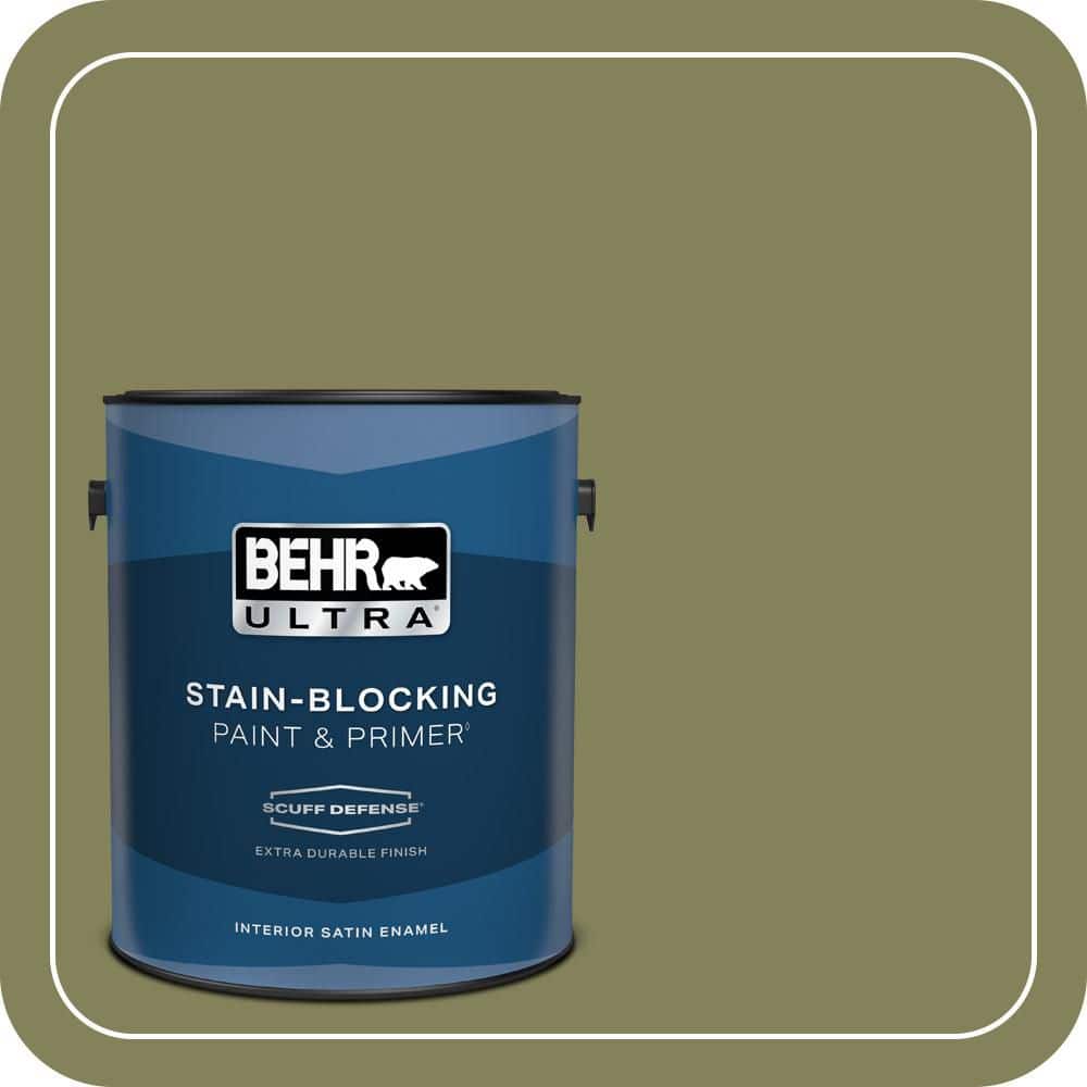 1 gal. #PMD-47 Martini Olive Extra Durable Satin Enamel Interior Paint & Primer price history on PriceWatchPro