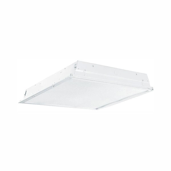 Metalux 2 ft. x 2 ft. White Integrated LED Drop Ceiling Troffer Light ...