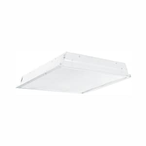 2 ft. x 2 ft. White Integrated LED Drop Ceiling Troffer Light with 3200 Lumens, 3500K
