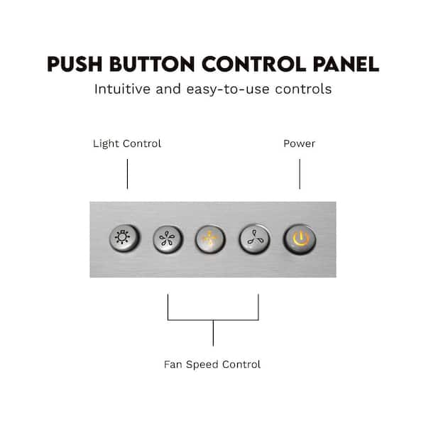 Cosmo 30 in. Vista Collection 380 CFM Ducted Wall Mount Range Hood