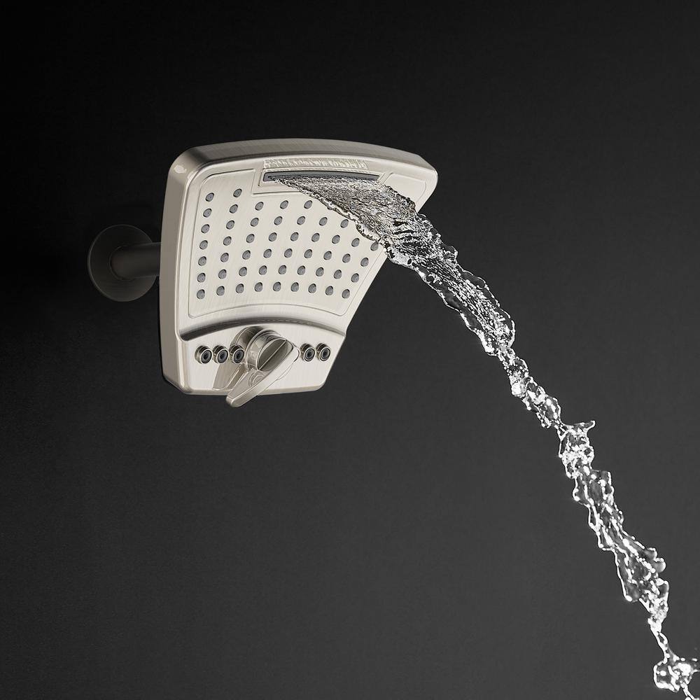 Brushed Nickel Multi-Function Wall Mounted Showerhead