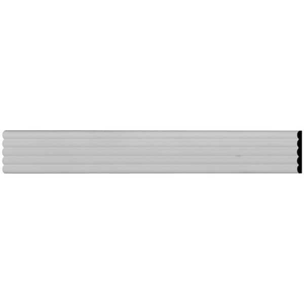 Ekena Millwork 3/8 in. x 3 in. x 94-1/2 in. Polyurethane Fluted Panel Panel Moulding