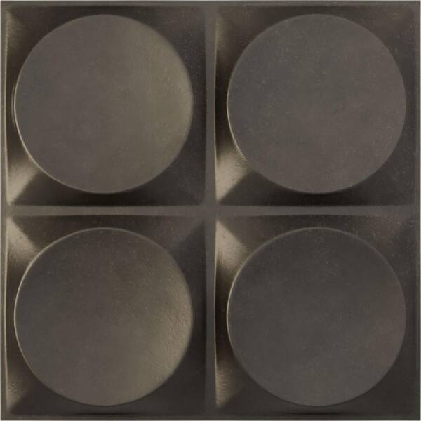 Ekena Millwork 1 in. x 19-1/2 in. x 19-1/2 in. Adonis PVC Decorative 3D Wall Panel, Weathered Steel (12-Pack for 32.04 sq. ft.)