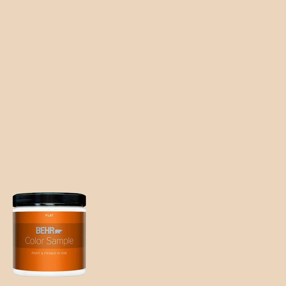 Behr Premium Plus 8 Oz N280 2 Writers Parchment Flat Interior Paint And Primer In One Sample B310016 The Home Depot