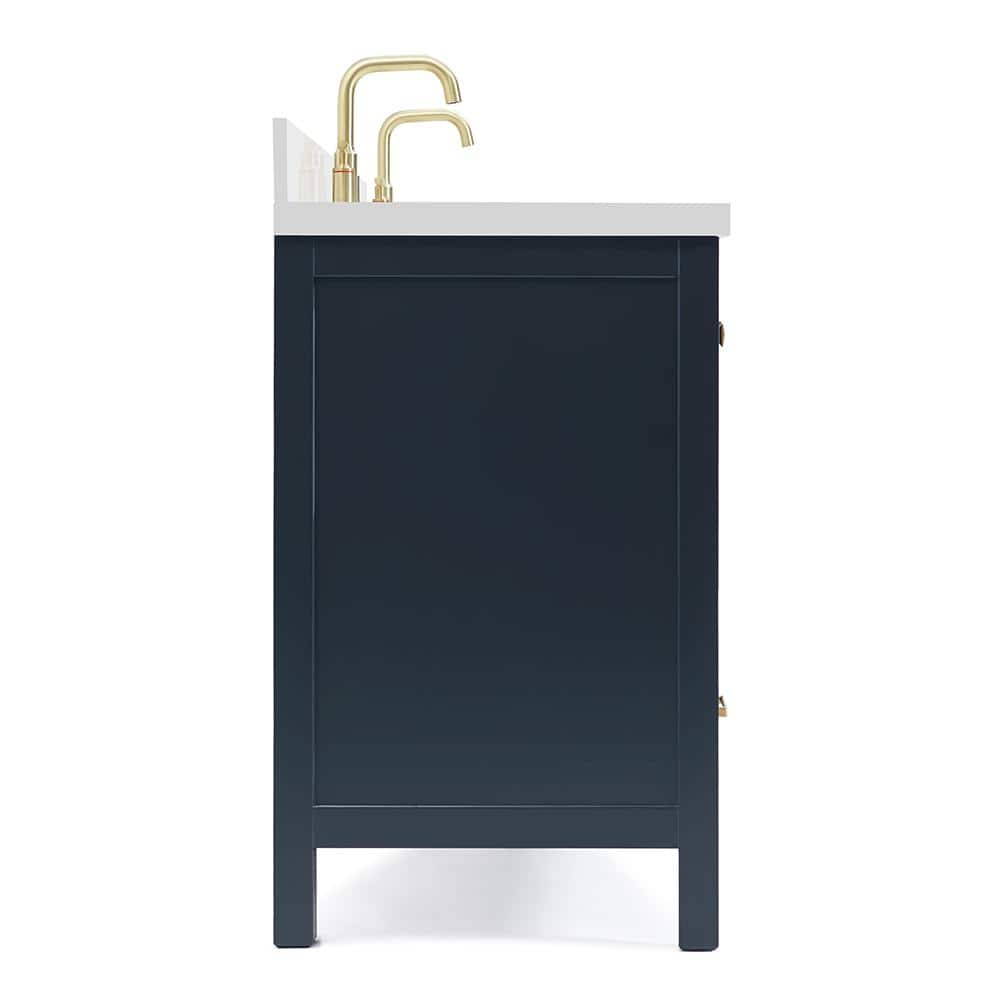Midnight Blue 73" Double Basin Vanity with Quartz Top