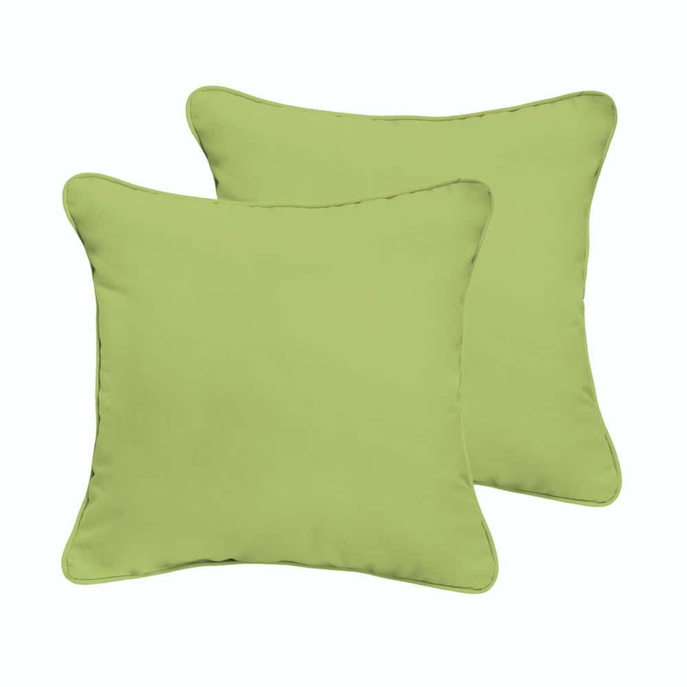 Outdoor Pillows with Insert Green Leaves Patio Accent Throw