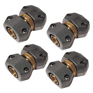 6-9468: Male and Female Heavy-Duty Mender Coupling, 5/8" and 3/4" Garden Hose Repair Fitting, Set of 4