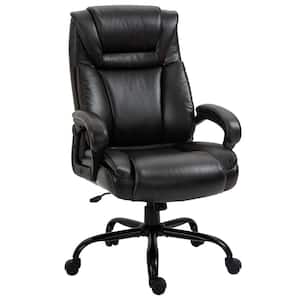 Brown, Big and Tall Executive Office Chair 400 lbs. Computer Desk Chair with High Back PU Leather Ergonomic Upholstery
