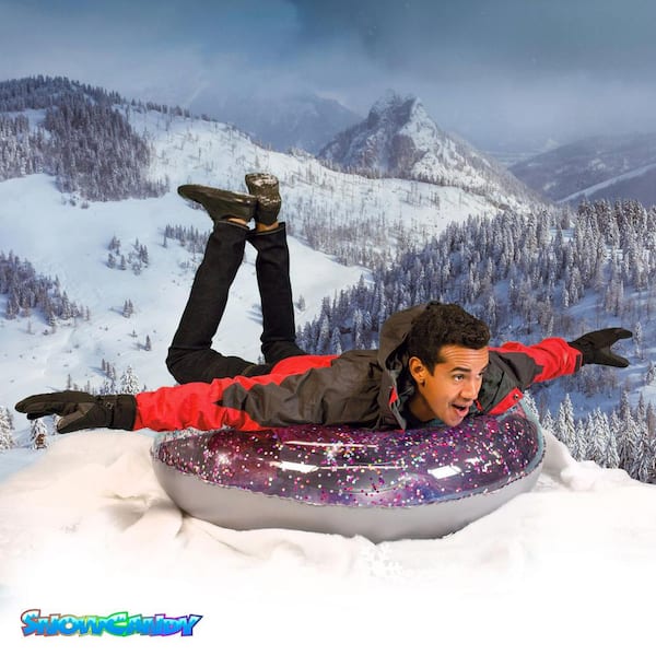 POOLCANDY SnowCandy Galaxy Glitter Inflatable Snow Tube
