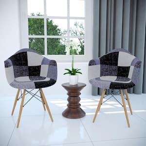 Willow Patchwork Polyester Arm Chair Set of 2