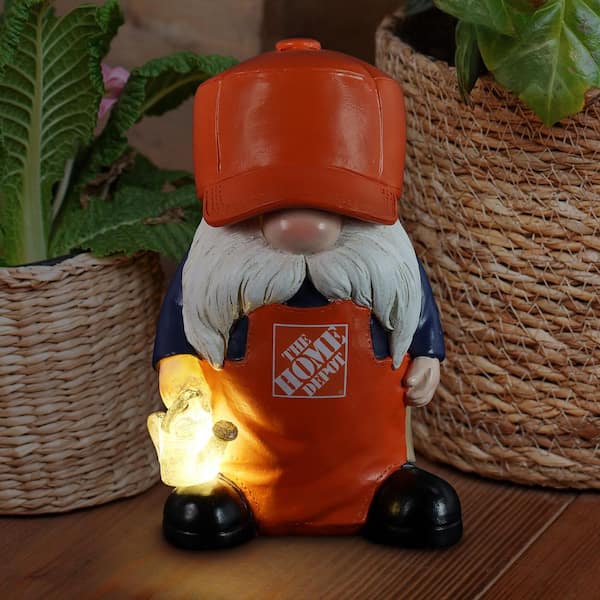 Solar Home Depot with Trucker Hat and Watering Can Gnomables Gnome (Set of 2)