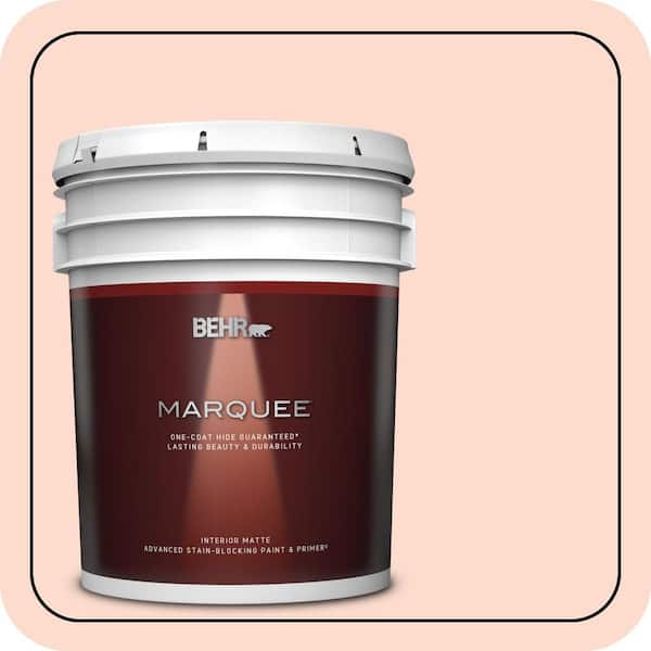 BEHR MARQUEE 5 gal. #220C-2 Peachtree Matte Interior Paint & Primer