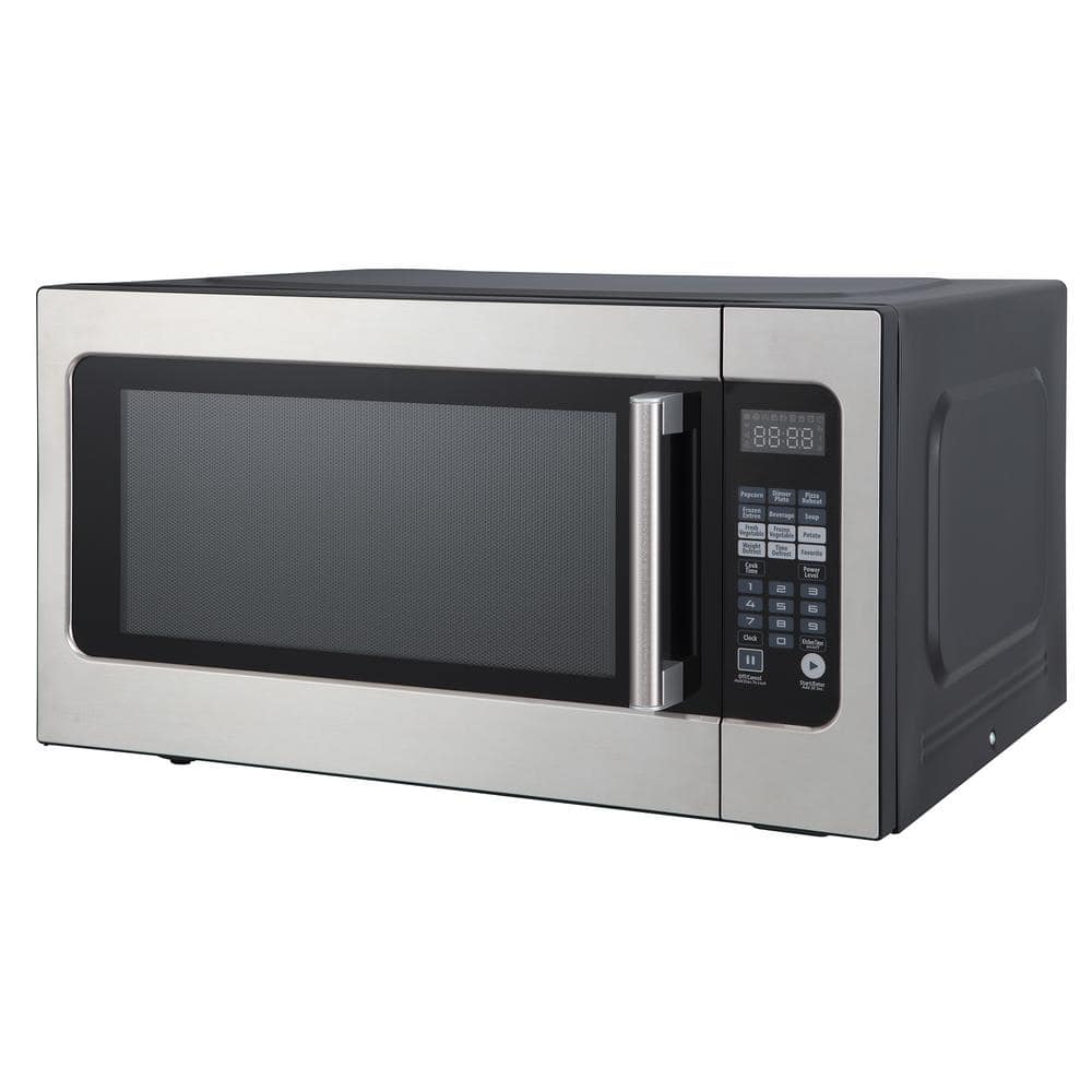 Magic Chef Medium Stainless Steel Countertop Microwave Oven