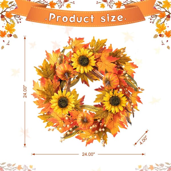 Hello Fall Sunflower Pumpkin Truck Sign, Wreath Supplies, Wreath