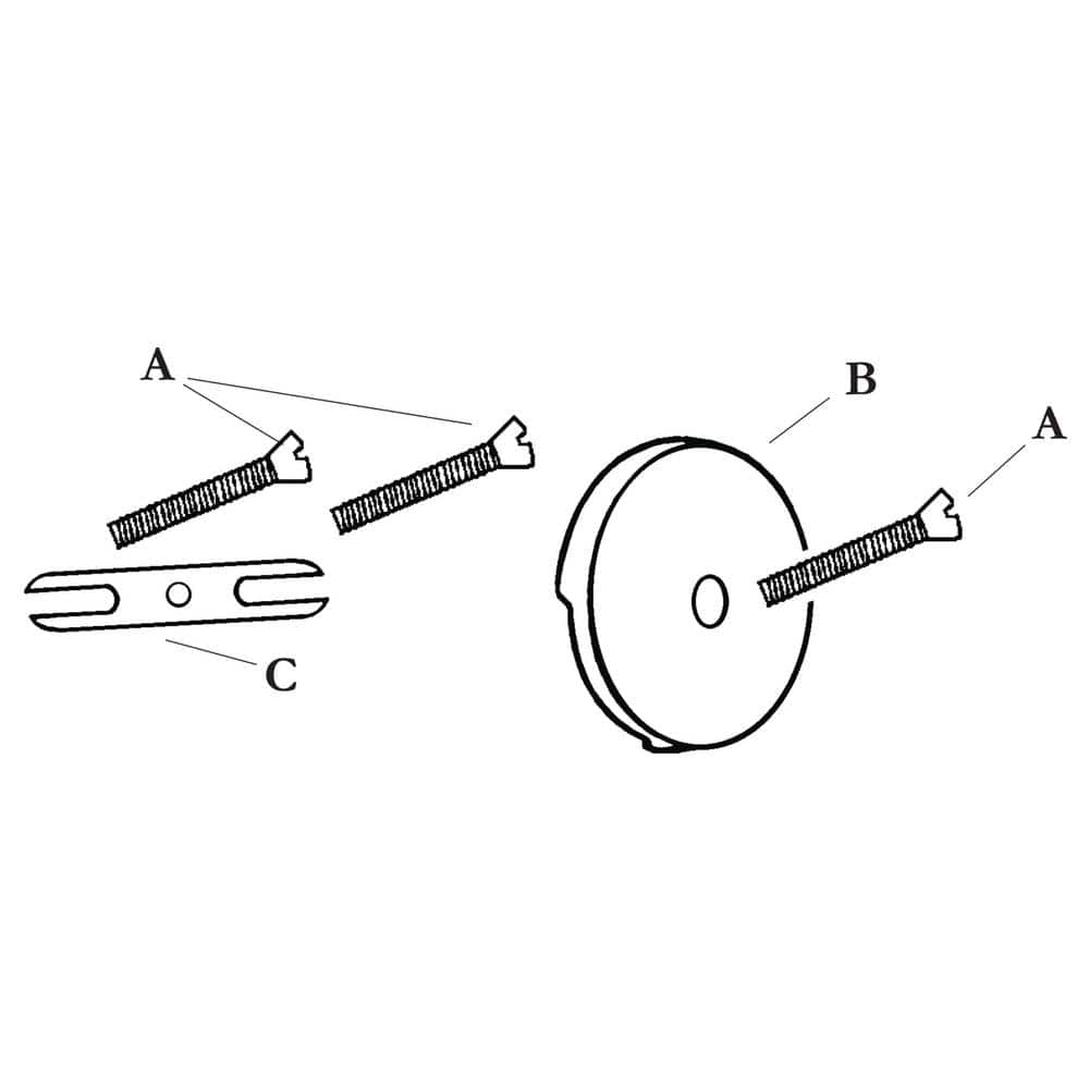 Oil-Rubbed Bronze Single Hole Bathtub Drain Overflow Plate with Screw