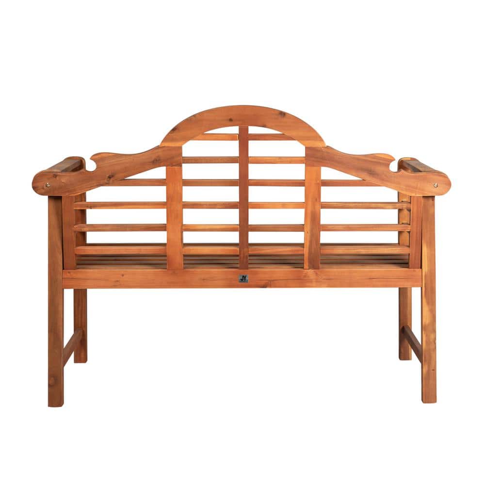 Lutyens Teak Acacia Wood 3-Seat Arched Garden Bench