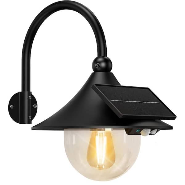 Solar Barn Light Outdoor with 3-Modes Motion Sensing Waterproof Wall Mount Vintage Light for Barn Shed Porch Patio