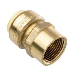 3/4 in. x 3/4 in. Brass NPT Female Pipe Push-Fit Thread Coupling