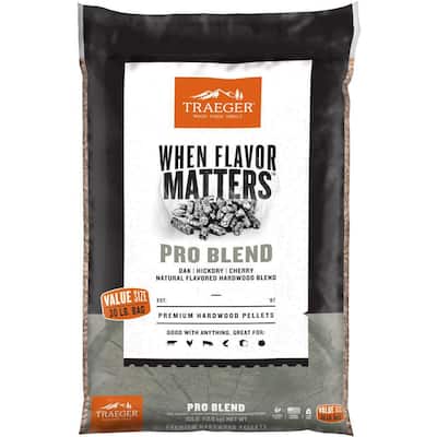 Traeger Pro Blend All-Natural Wood Grilling Pellets, 30 lb. Bag Pro Blend All-Natural Wood Grilling Pellets, 30 lb. Bag