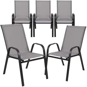 Gray Outdoor Dining Chair (5-Pack)