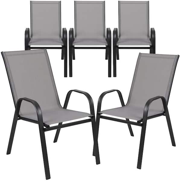 Carnegy Avenue Gray Outdoor Dining Chair (5-Pack)