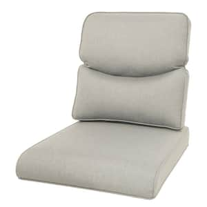 23 in. x 25 in. Crescent Series 2-Piece Deep Seating Outdoor Lounge Chair Beige Cushion