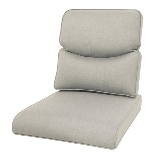 Pocassy 23 in. x 25 in. Crescent Series 2-Piece Deep Seating Outdoor Lounge Chair Beige Cushion