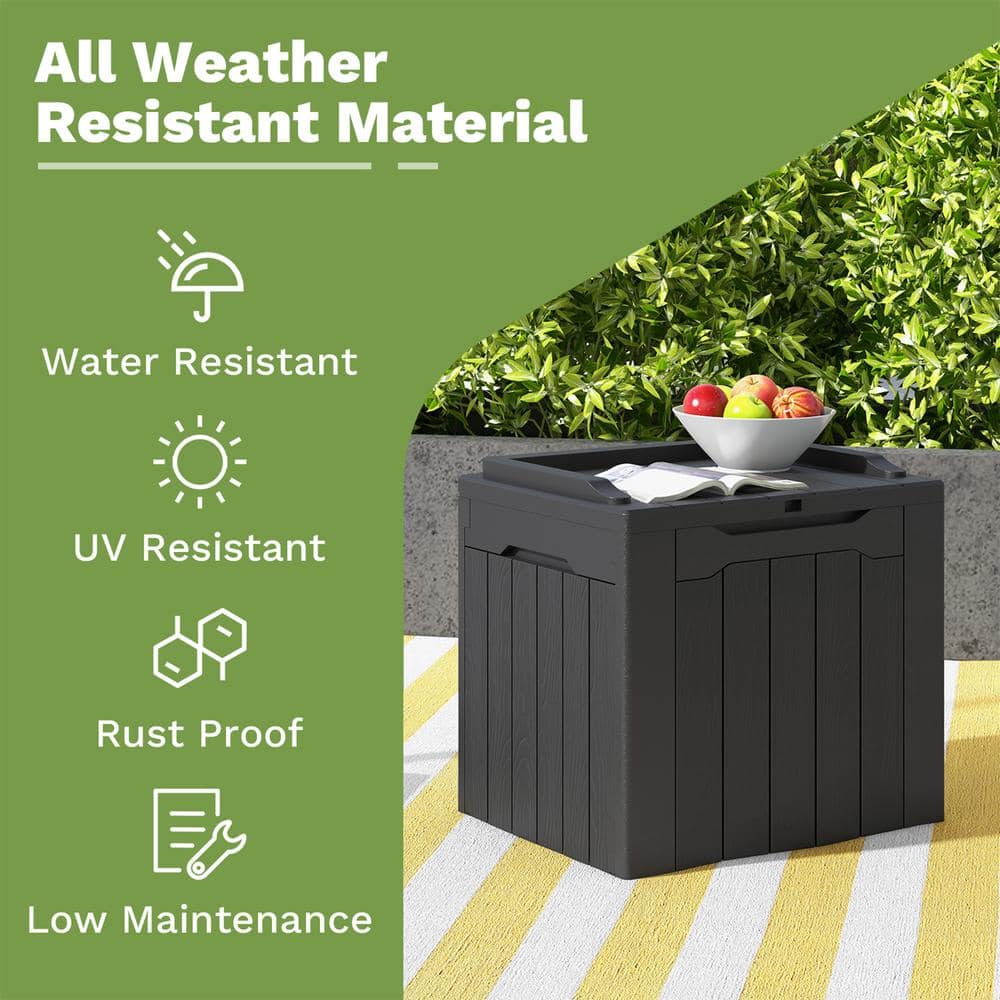 32 Gallon Black Polypropylene Lockable Deck Box