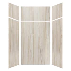 Expressions 48 in. x 48 in. x 96 in. 4-Piece Easy Up Adhesive Alcove Shower Wall Surround in Sorento