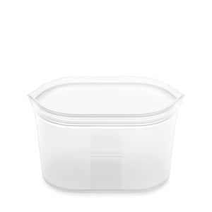Reusable Silicone 32 oz. Large Dish Zippered Storage Container, Frost