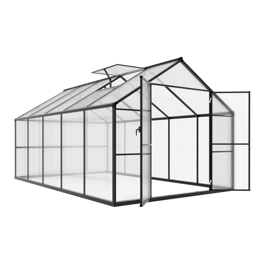 VEIKOUS 8 ft. W x 10 ft. D Polycarbonate Greenhouse for Outdoors