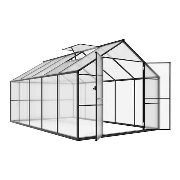 VEIKOUS 8 ft. W x 10 ft. D Polycarbonate Greenhouse for Outdoors