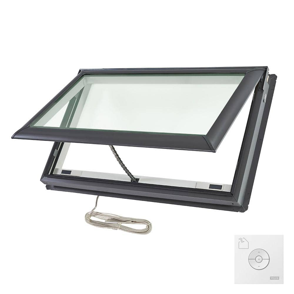 44-1/4 in. x 26-7/8 in. Fresh Air Electric Venting Deck-Mount Skylight with Laminated Low-E3 Glass -  VELUX, VSE S01 2004