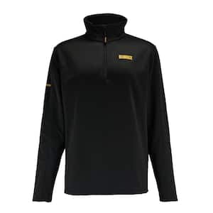 Jonesboro Men's XXL Black Polyester Stretch 1/4-Zip Light-Weight Pullover with Funnel Neck Collar