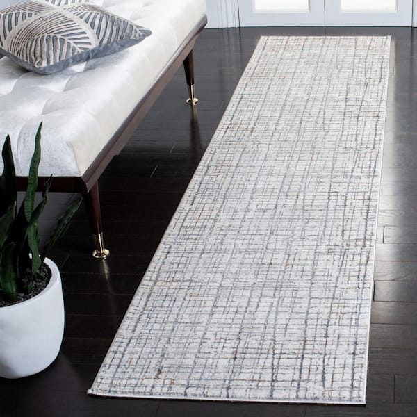 Sonoma 2 ft. x 9 ft. Ivory/Gray Crosstitch Runner Rug