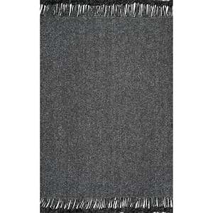 Courtney Braided Charcoal 12 ft. x 15 ft. Indoor/Outdoor Patio Area Rug