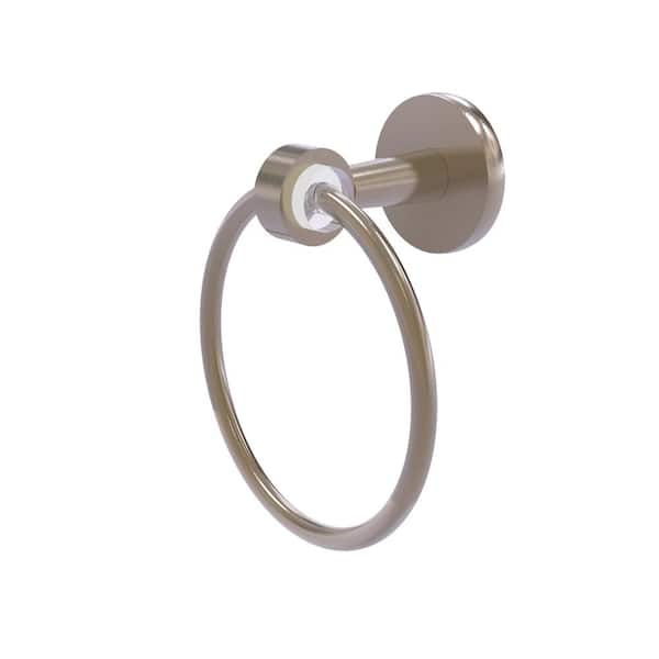 Allied Brass Clearview Collection Wall Mounted Collection Towel Ring in Antique Pewter