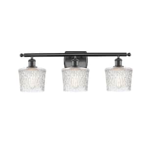 Niagra 26 in. 3-Light Oil Rubbed Bronze Vanity Light with Clear Glass Shade