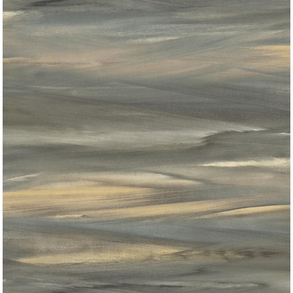 Seabrook Designs Rainbow Brushstroke Gold, Greige, and Tan Paper Strippable Roll (Covers 56.05 sq. ft.)