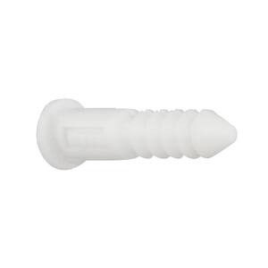 #8-10 x 1 in. White Ribbed Plastic Anchor (100-Piece)