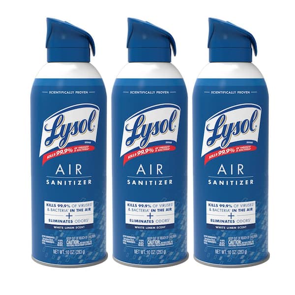 Lysol Air Sanitizer 10 oz. White Linen Odor Eliminator (3-Pack)