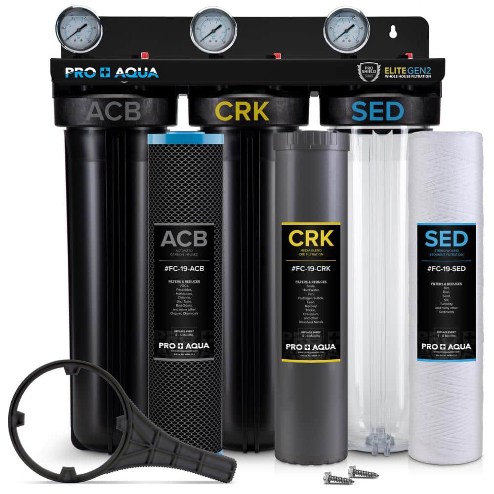 Black Reinforced Fiberglass Whole House Water Filter System
